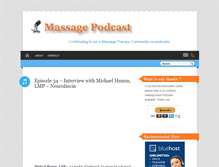 Tablet Screenshot of massagepodcast.com